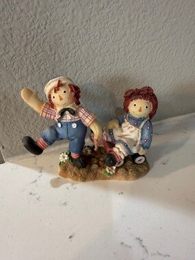 Raggedy Ann & Andy Figurine Bumpy Roads Are Easier When we are Happy